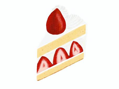 苺のショートケーキのイラスト ケーキ,ショートケーキ,生クリーム,いちご,苺,おいしい,甘い,ケーキ屋さん,お菓子,スイーツのイラスト素材