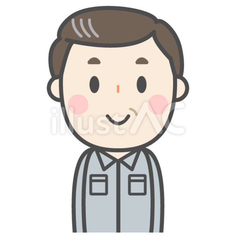 男性作業員 男性,作業員,作業服のイラスト素材