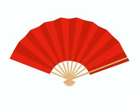 赤い扇子 扇子,扇,舞踊,日本舞踊,新舞踊,赤,日舞,踊り,和もの,小道具のイラスト素材