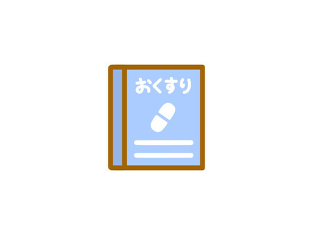 おくすり手帳　ブルー おくすり手帳,生活,医療,手帳,処方箋のイラスト素材