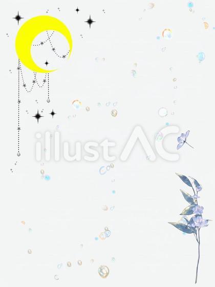 三日月とお花のお手紙3