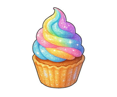虹色ホイップタルト タルト,ホイップ,生クリーム,虹色,甘い,かわいい,キラキラ,ゆめかわ,スイーツのイラスト素材