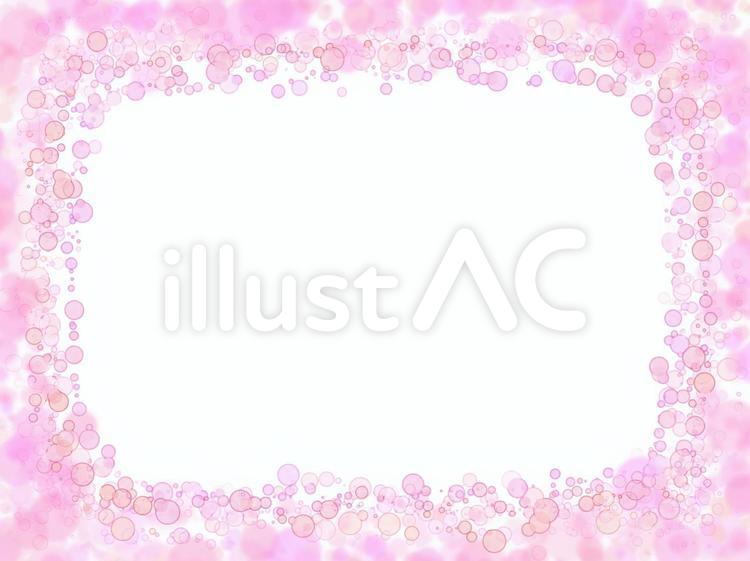 フレーム-水彩17 フレーム,ふんわり,水彩のイラスト素材