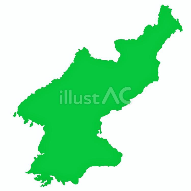 北朝鮮の地図の形 北朝鮮,朝鮮半島,アジアのイラスト素材