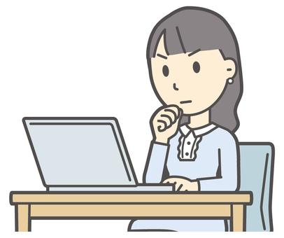  ワンピースお嬢様-398-バスト パソコン,お嬢様,女性,女の子,オシャレ,人物,かわいい,デスク,机,インターネットのイラスト素材