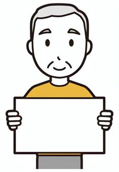  ロンTお爺さん(黄)-453-バスト