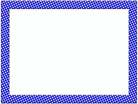 額縁フレ−ム　水玉　青 水玉,ドット,柄,パターン,模様,額縁,フレ−ム,ポストカード,メッセージカード,飾り枠のイラスト素材