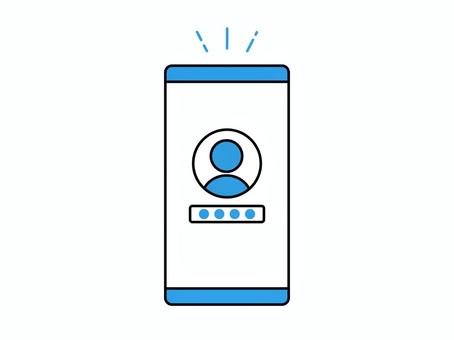 スマホのアカウントをイメージしたアイコン スマホ,スマートフォン,アカウント,アイコン,人,人物,人間,ユーザー,ピクトグラム,ログインのイラスト素材