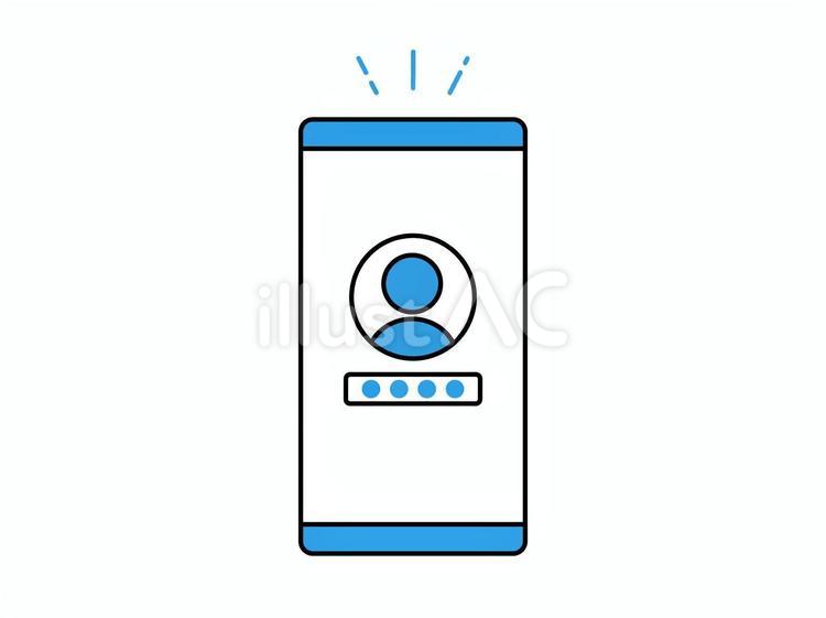 スマホのアカウントをイメージしたアイコン スマホ,スマートフォン,アカウントのイラスト素材