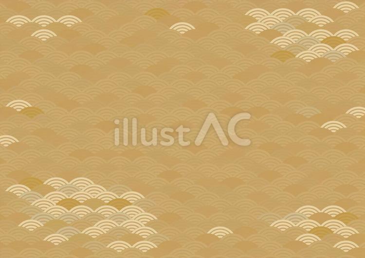 金色の和柄素材 和風,和柄,金色のイラスト素材