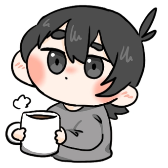 ホットココアを持ったゆるキャラ 冬,男の子,ココア,マグカップ,キャラクターのイラスト素材