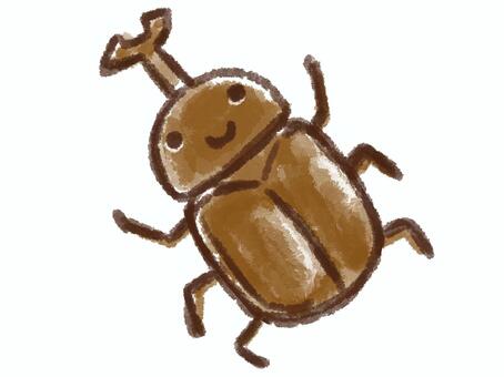 Crayon series [Rhinoceros beetle], beetle, summer, insect, JPG, PNG and AI