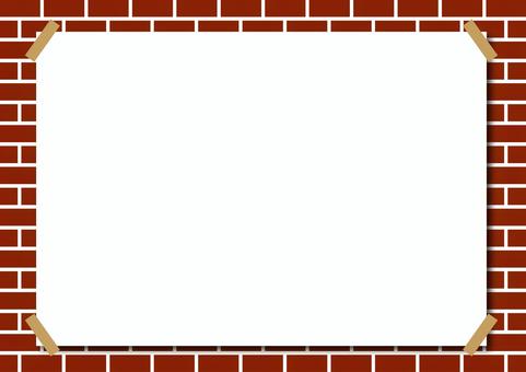 Brick wall and poster, , JPG and AI