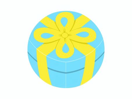 まんまるプレゼントボックス（水色）