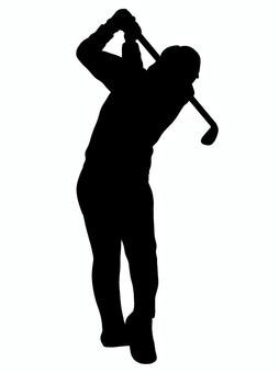 ゴルフのスイング 男性,ゴルフ,スウィング,ショット,スイング,打つ,パーカー,スポーツ,練習,長袖のイラスト素材