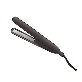 ヘアアイロン ヘアアイロン,美容,ヘアスタイル,ヘアー,乾燥,スタイリング,家電,健康,おしゃれのイラスト素材