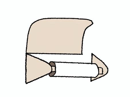 トイレットペーパーホルダー トイレットペーパー,芯,空,ホルダー,お知らせ用,宣伝用,pop調,手描き,挿絵,ワンポイントのイラスト素材
