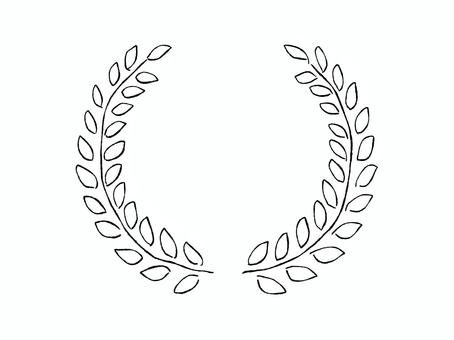 手描き風の月桂冠