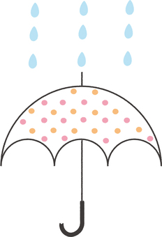 polka dot-umbrella, umbrella, drop, rain, JPG and PNG