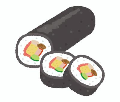 太巻き寿司 寿司,すし,米,酢飯,寿司屋,和食,レストラン,外食,巻き寿司,太巻きのイラスト素材