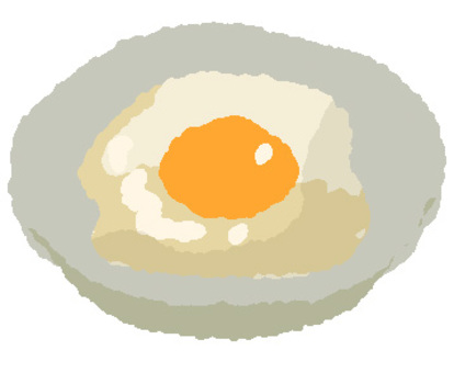 生玉子 玉子,生,和食,付け合わせ,すき焼きのイラスト素材