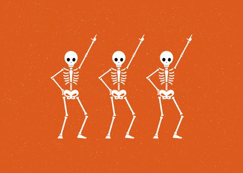 踊る骸骨の背景１