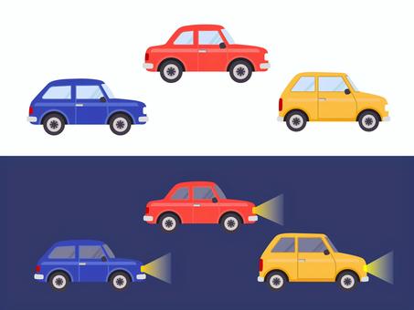 Illustration, গাড়ী, লাল, সবুজ, 