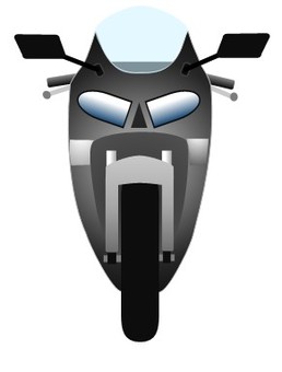 バイク94 バイク,二輪車,自動二輪車,ツーリング,オートバイ,モーターサイクル,電動バイク,正面,シンプル,ユニークのイラスト素材