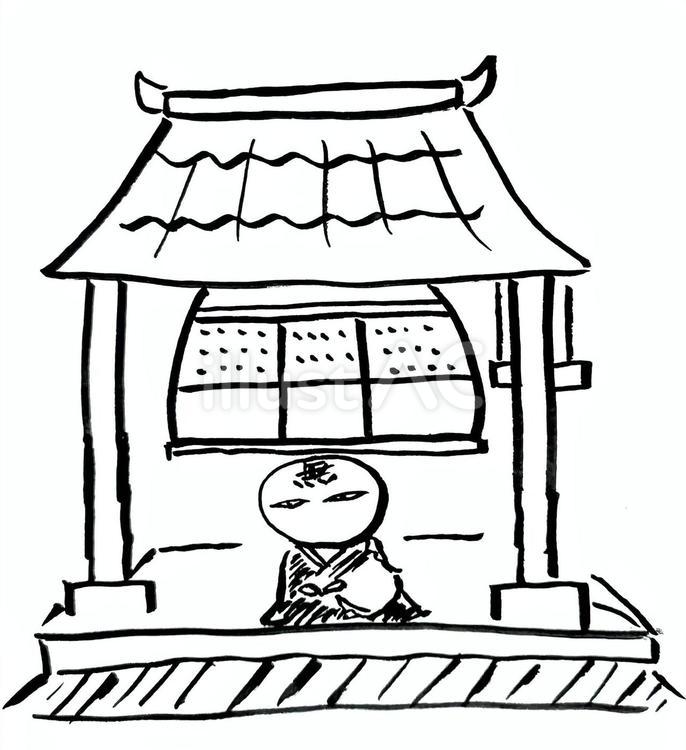 鐘撞き堂 鐘,正月,仏教のイラスト素材