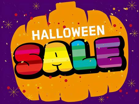 Halloween SALE　ハロウィン ハロウィーン,ハロウィン,セール,オレンジ,チラシ,タイトル,見出し,夏セール,カラフル,縁取りのイラスト素材