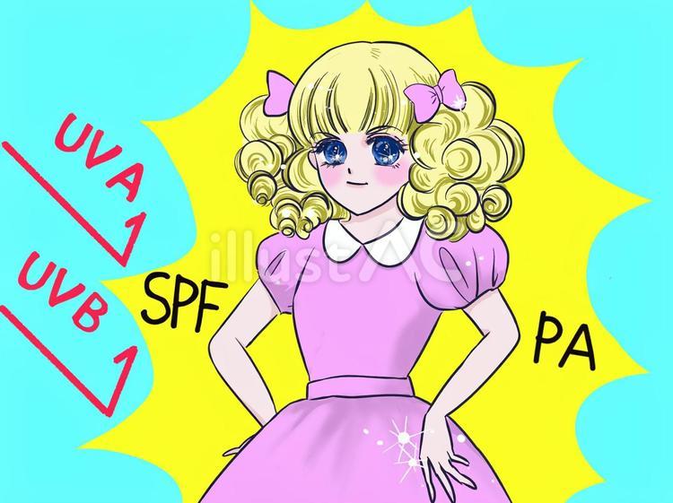 青空の下で紫外線をブロックするお嬢様 お嬢様,ボディケア,ボディのイラスト素材