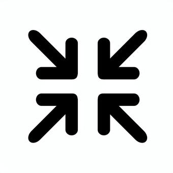 縮小アイコン 縮小,矢印,スケーラビリティ,画面縮小,縮小アイコン,矢印アイコン,アイコン,白黒,シンプル,シルエットのイラスト素材