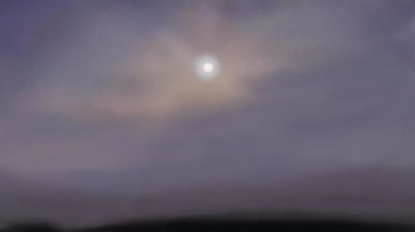 紫色夜空に光る月ダークで不思議な背景 紫,ダーク,夜空,夜,月,月明かり,不思議,世界,チラシ,背景のイラスト素材