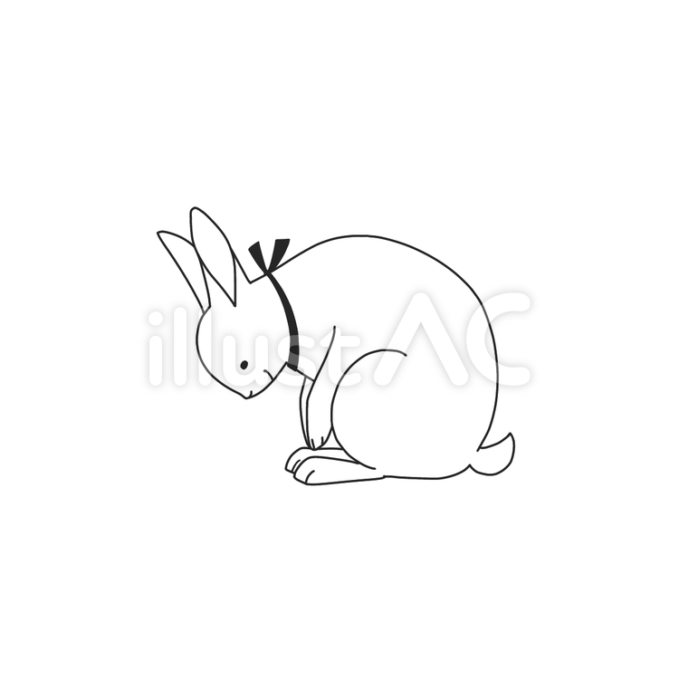 うさぎのお辞儀 うさぎのお辞儀 うさぎ,お辞儀,動物のイラスト素材