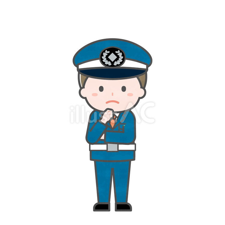 ミニ_単体_警備員の男性25 男性,大人,職業のイラスト素材