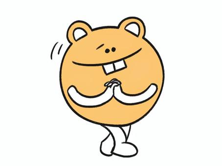 Illustration, animal, une créature, un ours, 