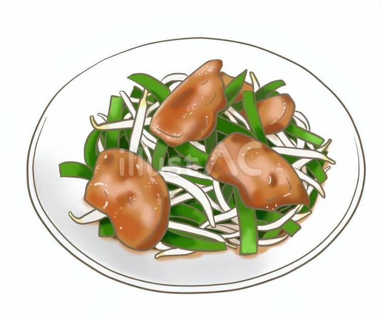 定番スタミナ料理　レバニラ炒め レバニラ炒め,食べ物,料理のイラスト素材