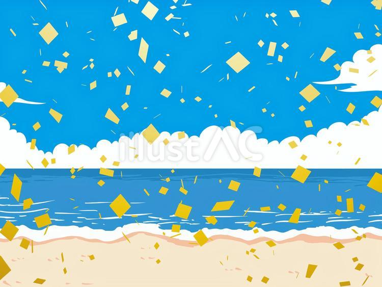 夏の海背景 夏,夏休み,海のイラスト素材