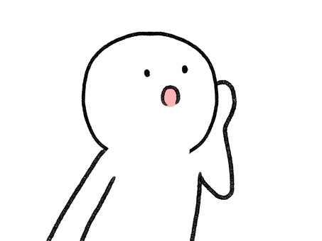 上に向かって呼びかける棒人間 棒人間,呼ぶ,見上げる,人物,手描き,落書き,表情,黒,シンプル,背景透過のイラスト素材