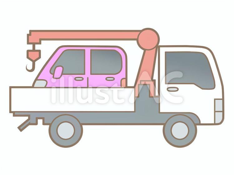 自動車引き取り20220918 自動車,故障,レッカー車のイラスト素材