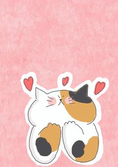 大好き三毛猫ちゃん 大好き三毛猫ちゃん かわいい,好き,大好き,推し,ファン,ハート,恋,恋愛,愛,嬉しいのイラスト素材