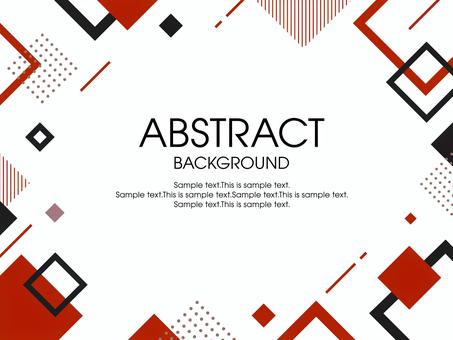 抽象的な背景（赤&黒&四角形） 幾何学,幾何学模様,抽象のイラスト素材