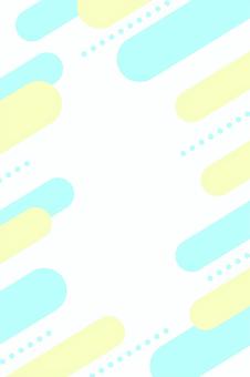 パステルなメンフィス背景 黄色 水色　縦 パステル,メンフィス,フレーム,背景,かわいい,ポップ,カラフル,黄色,水色,楕円のイラスト素材