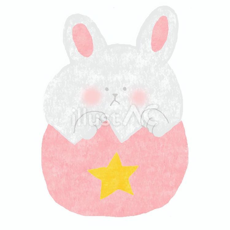 イースターのたまごとうさぎちゃん♪ イースター,たまご,うさぎのイラスト素材