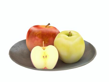 冬の定番の味覚でフルーツであるリンゴ リンゴ,フルーツ,味覚,デザート,食品,食事,皿のイラスト素材