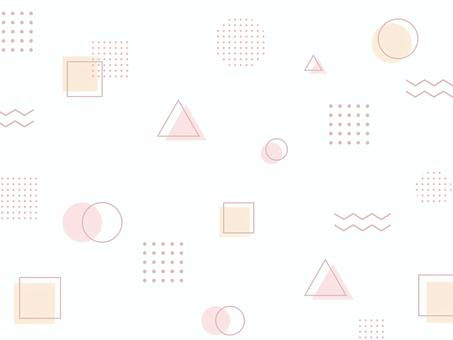 パステルなメンフィス背景ピンク オレンジ 背景,メンフィス,パステル,くすみカラー,ピンク,オレンジ,ブラウン,北欧,くすみピンク,幾何学のイラスト素材