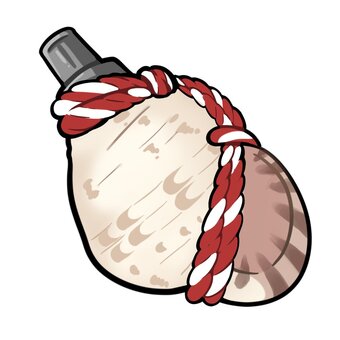 ほら貝　楽器 法螺貝,ほら貝,楽器,笛,合図,和楽器,文化,イラスト,アイテム,かわいいのイラスト素材