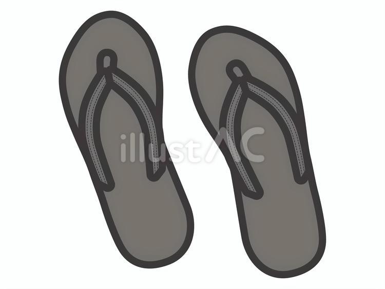 ビーチサンダル（表）11 ビーチサンダル,ファッション,アイコンのイラスト素材