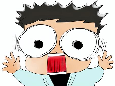 驚愕する 男性,驚く,叫ぶ,驚愕,人物のイラスト素材