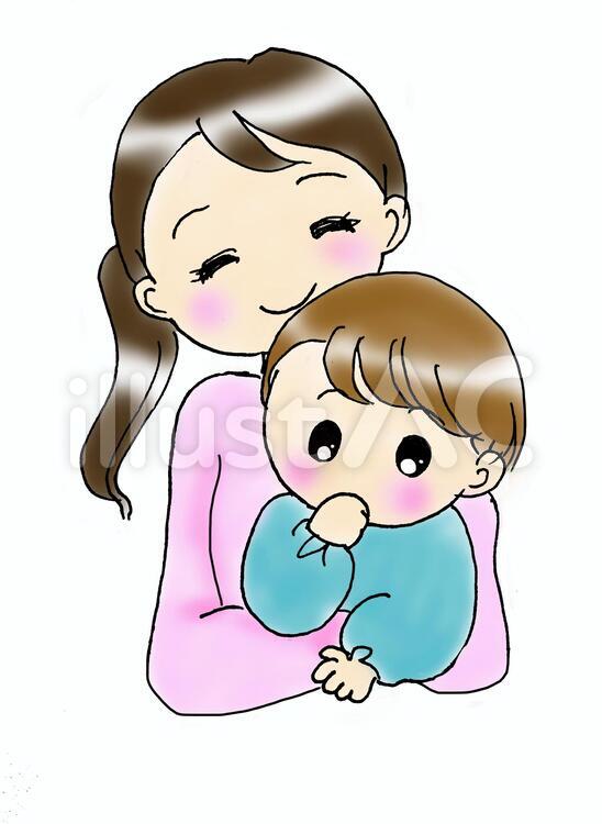 ママと赤ちゃん ママと赤ちゃん ママ,おかあさん,お母さんのイラスト素材